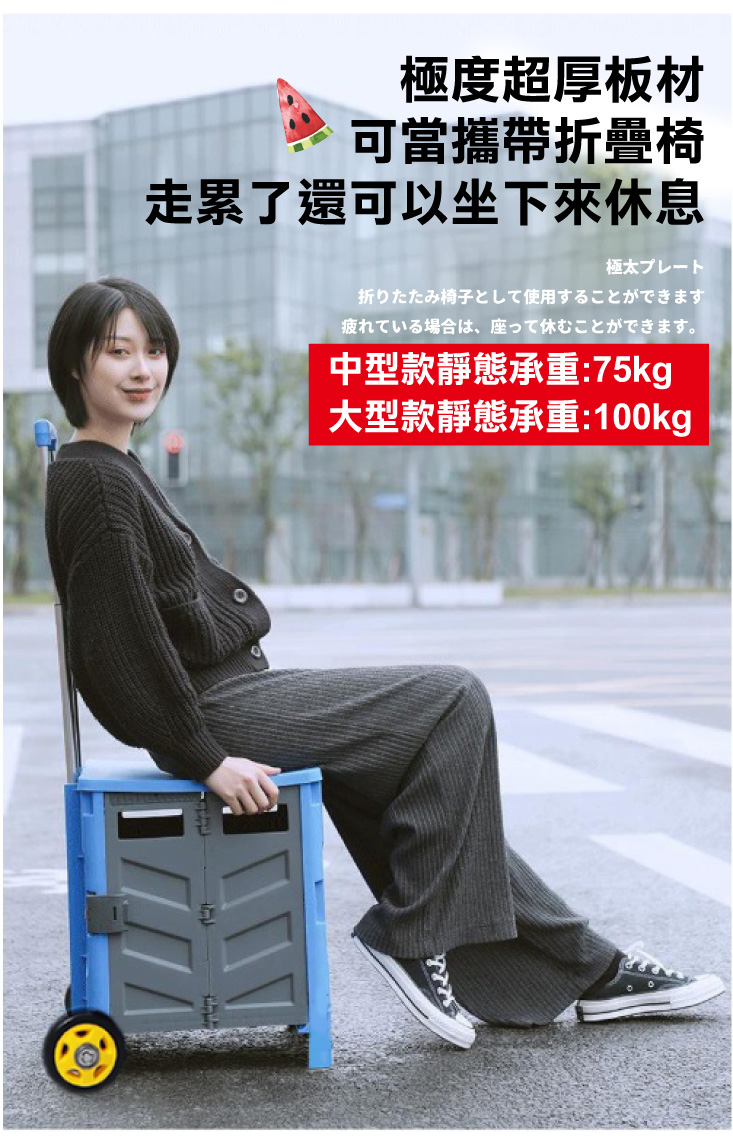 lemonsolo(618 )巨無霸萬用折疊收納車LM-Q501