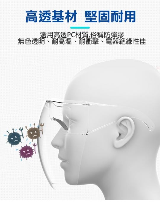 全面防疫高清透防霧面罩 成人款 兒童款 防疫用品 防護罩 防護口罩 防飛沫