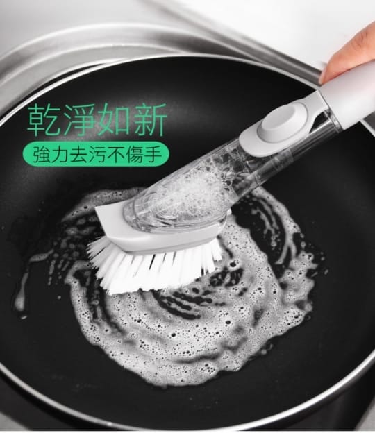 海綿清潔刷長柄刷廚房專用清潔刷(加液體)