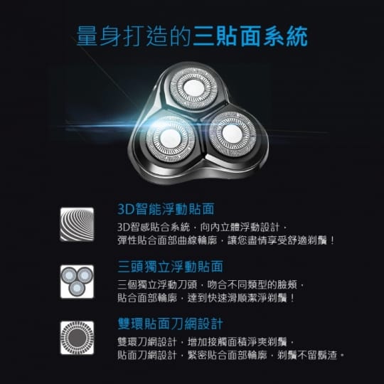 【SAMPO聲寶】多功能三刀頭電鬍刀EA-Z1609WL/EA-Z1810WL