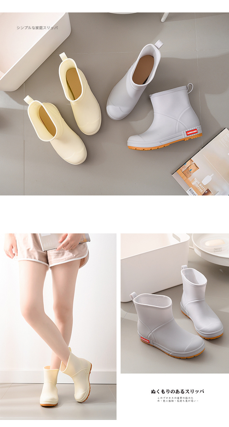 韓系防水防滑耐磨時尚短靴雨鞋 多色多尺寸(防滑/短筒/耐磨雨靴)