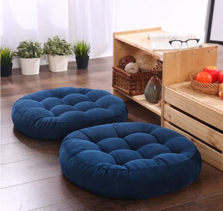 日式簡約加厚圓形坐墊 和室坐墊 椅墊 沙發墊
