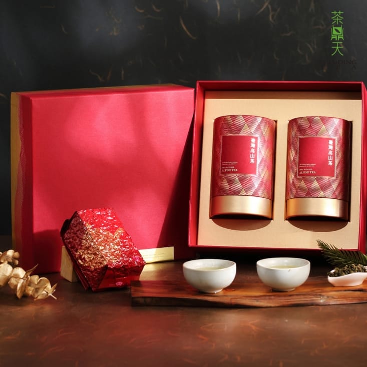 【茶鼎天】金采台灣高山茶禮盒(150gx2罐/盒) 茶葉禮盒