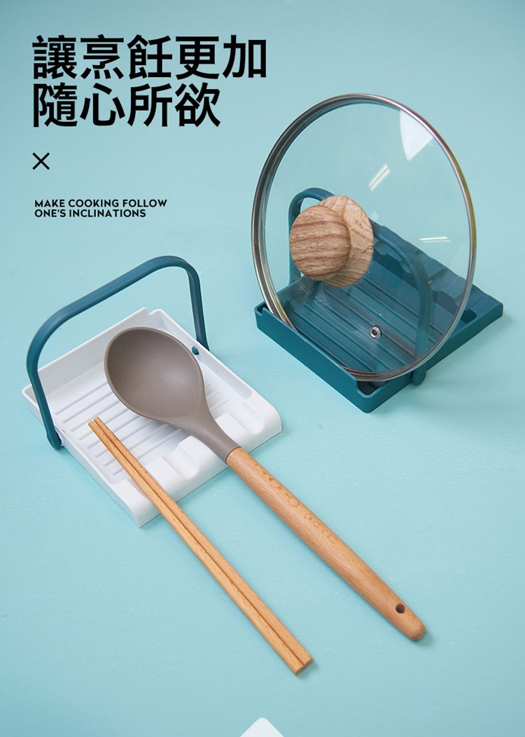 懸掛廚房湯勺鍋鏟防油墊(白色/藍色)