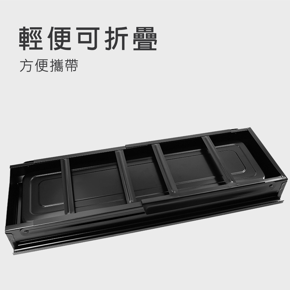 戶外大容量抽拉便攜炭槽燒烤爐烤肉架