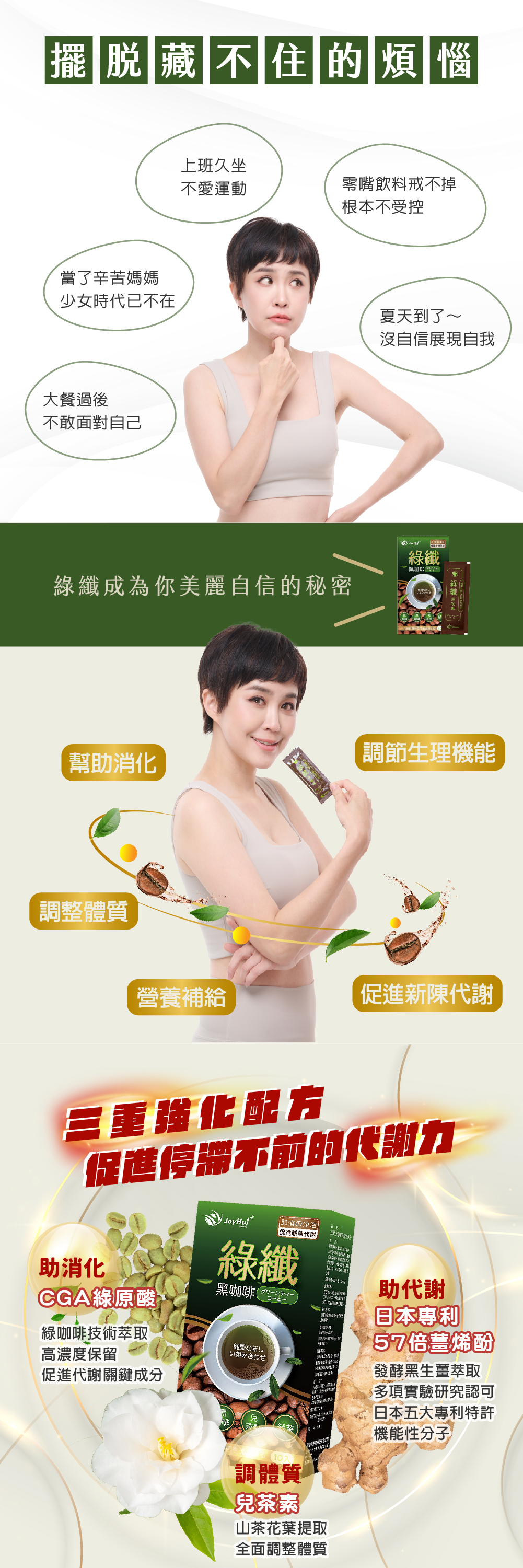 【JoyHui佳悅】綠纖黑咖啡(10包/盒) 日本專利促進代謝 綠咖啡 纖體
