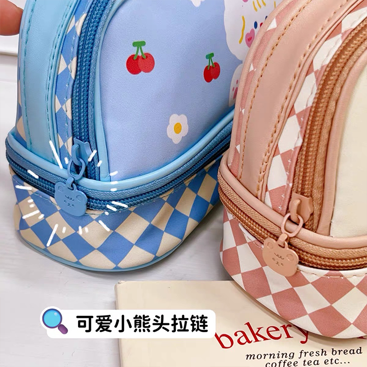 日系大容量雙層卡通鉛筆袋 鉛筆盒