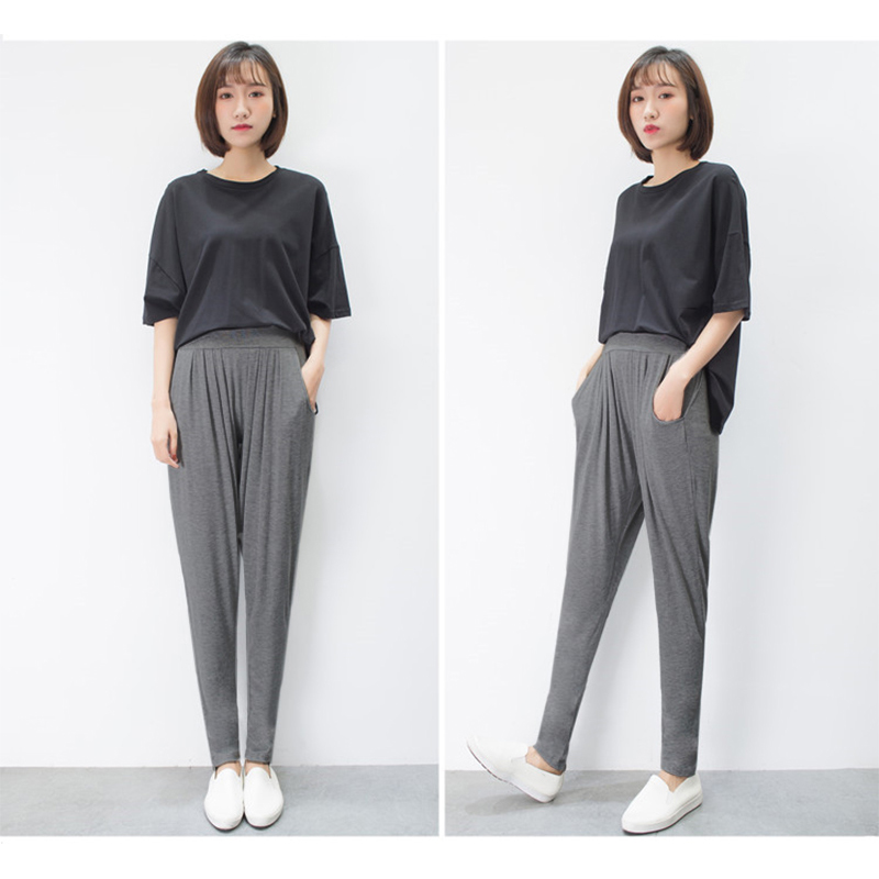 百搭寬鬆飄逸涼爽燈籠褲 休閒褲 寬褲 防蚊褲 大尺碼 瑜珈褲 兩款任選
