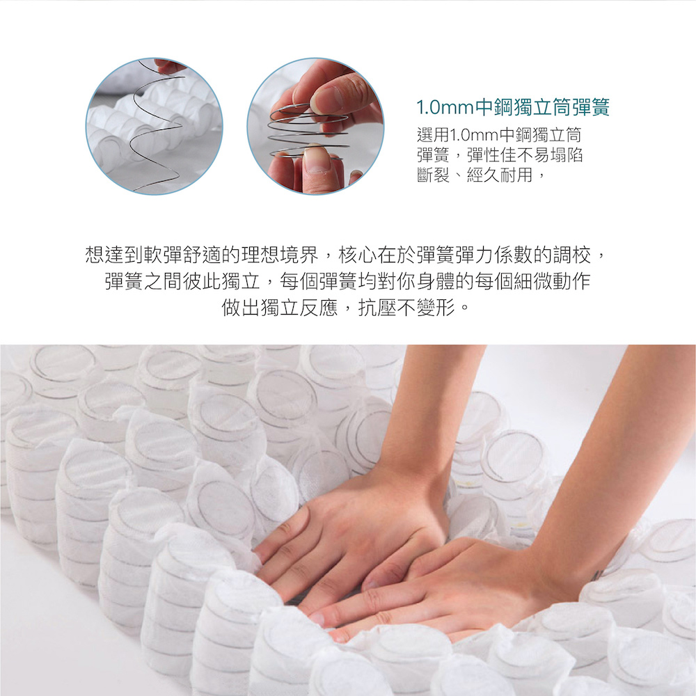 【BEST】台灣製造蓬鬆機能獨立筒枕頭 高低可調式天絲枕 贈3M抗菌枕套