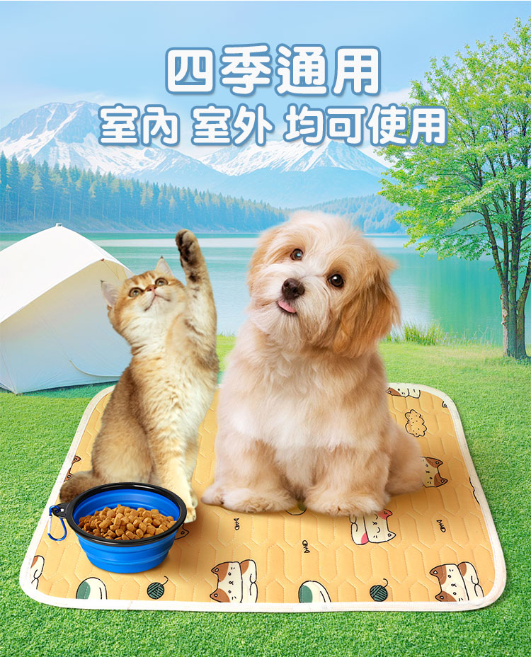 【Mega】夏季降溫超柔感舒適乳膠寵物墊(大/中/小) 乳膠床墊 墊子 寵物睡墊