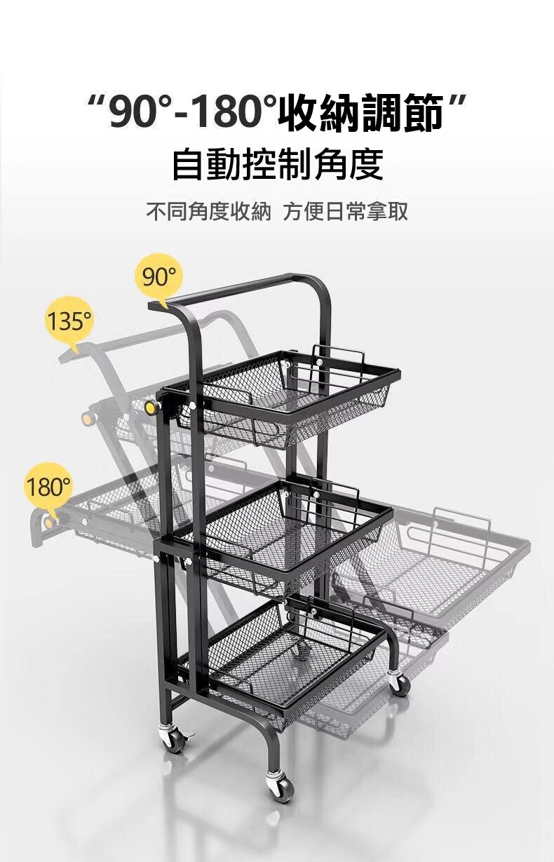 加厚耐重多功能收納推車/置物推車/置物車/收納車