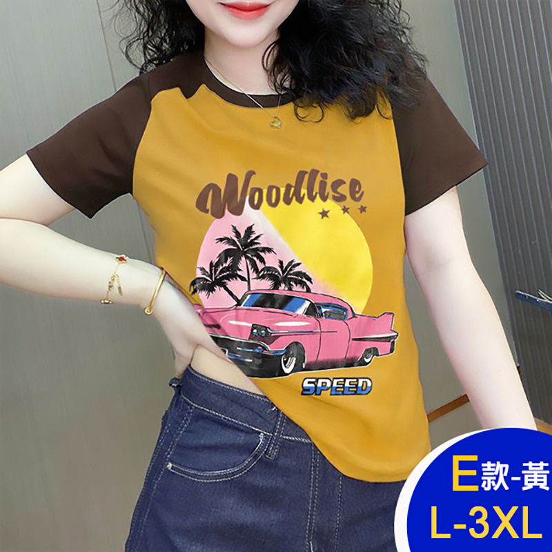 韓國透氣舒適親膚修身顯瘦寬鬆圓領上衣 短袖上衣 棉質上衣 多款多尺寸