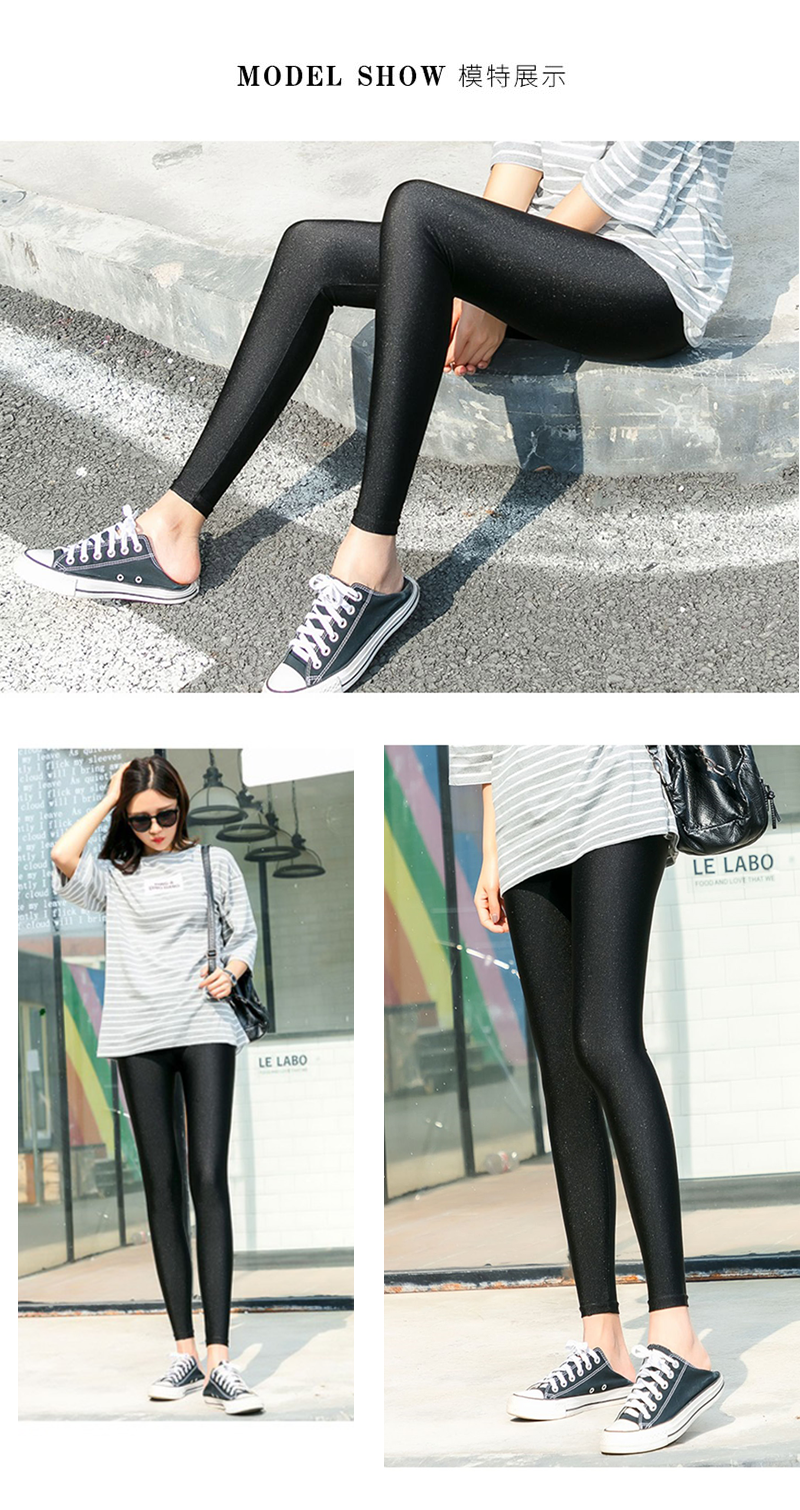 中大尺碼光澤感超彈力內搭褲瑜珈褲七分褲 四款任選 運動褲