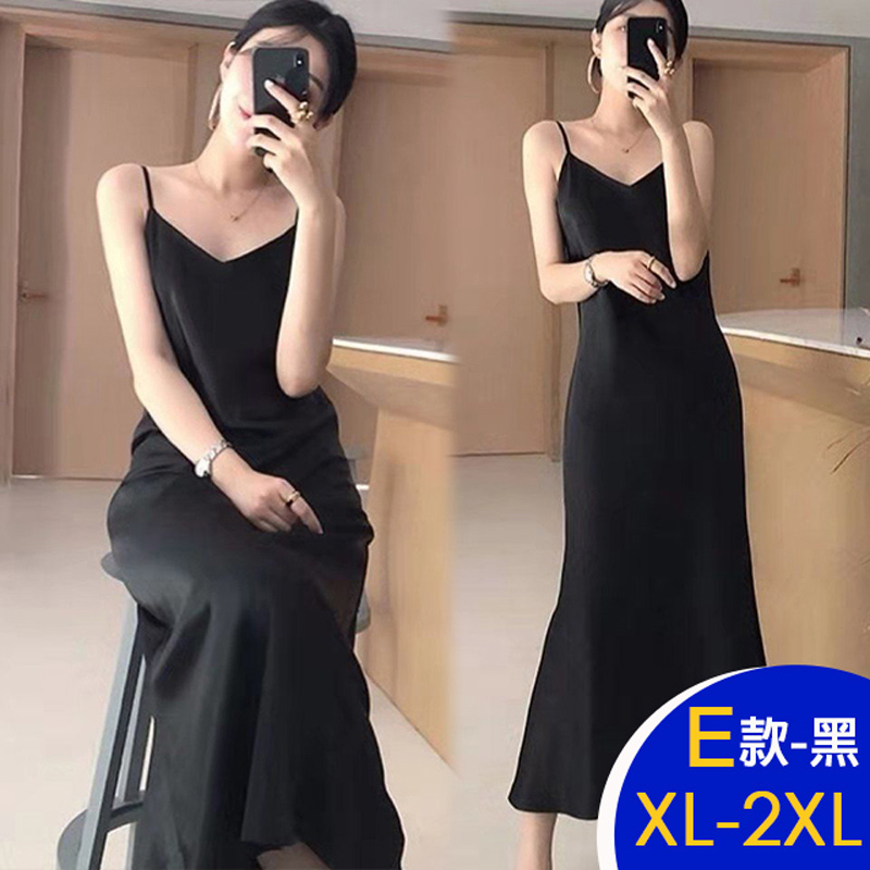 韓國製造型休閒寬鬆修身顯瘦中長洋裝 連身裙 多款任選 M-4XL