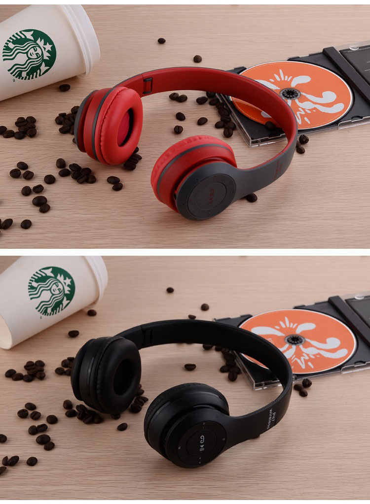 頭戴耳罩式折疊重低音無線藍芽4.2耳機 P47 附收納袋 5色任選