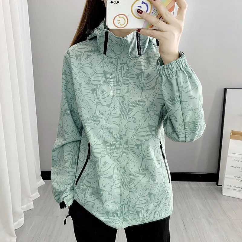 高質感機能男女款迷彩秋冬連帽防風保暖衝鋒外套 L-5XL 多色可選