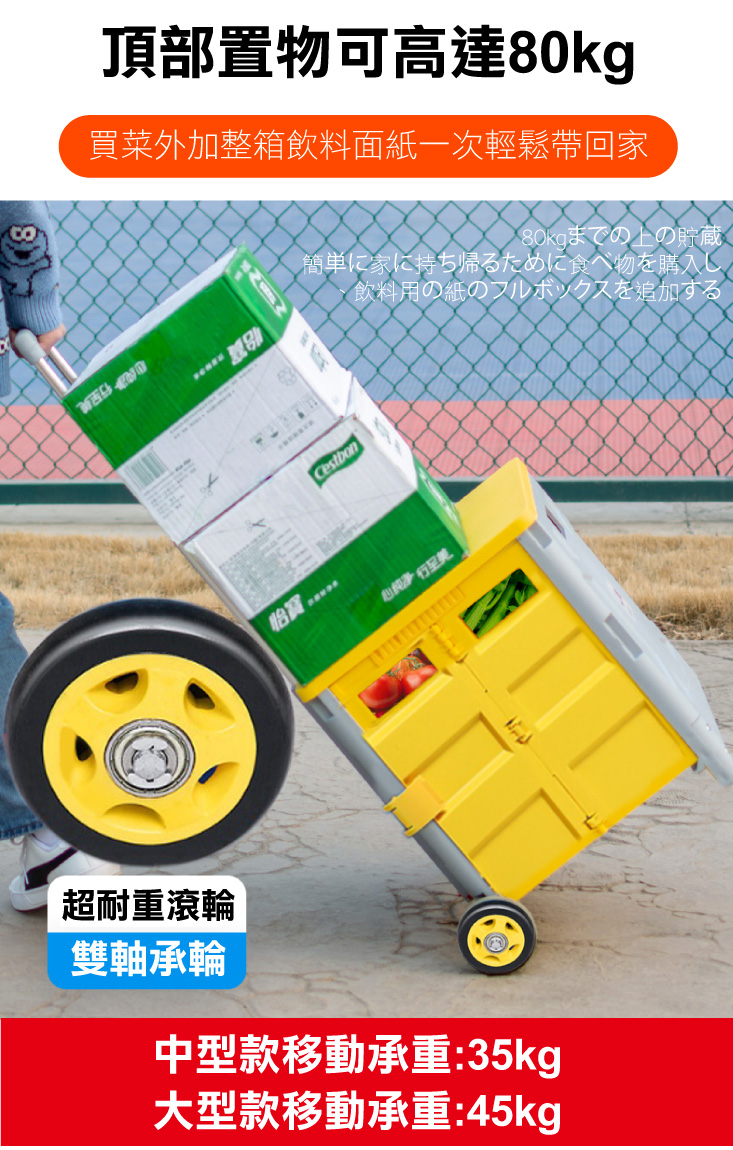 lemonsolo(618 )巨無霸萬用折疊收納車LM-Q501