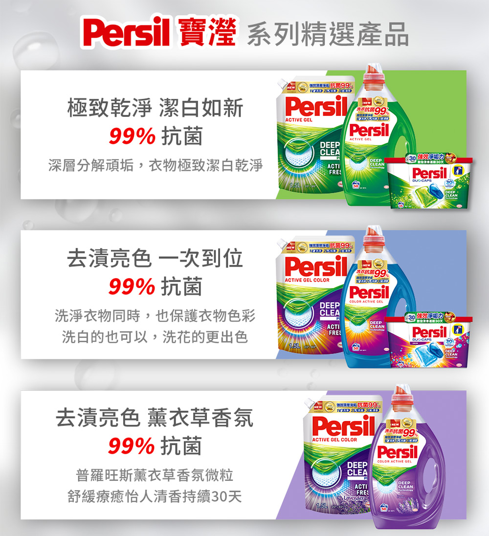 【Persil 寶瀅】抑菌防螨洗衣凝露 2.2L/ 1.5L(瓶裝/補充包)