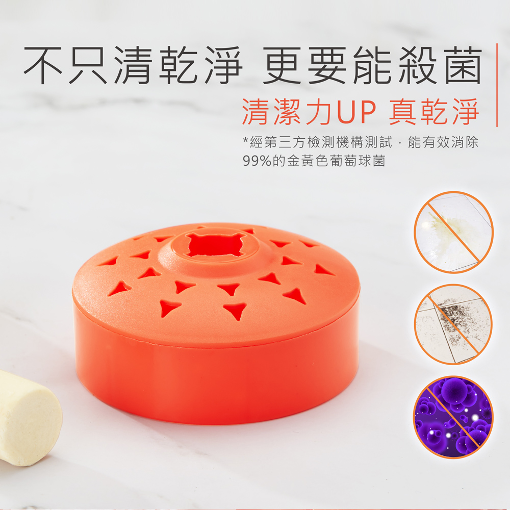 【好神拖】香氛旋轉拖把組葡萄柚籽(1拖1桶1布) (香氛/布盤任選)加贈1布盤