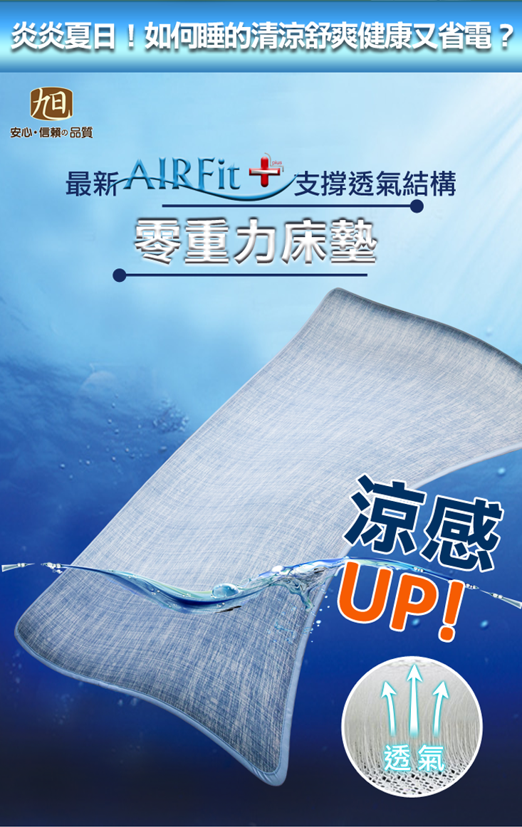 瞬間涼感零重力支撐床墊