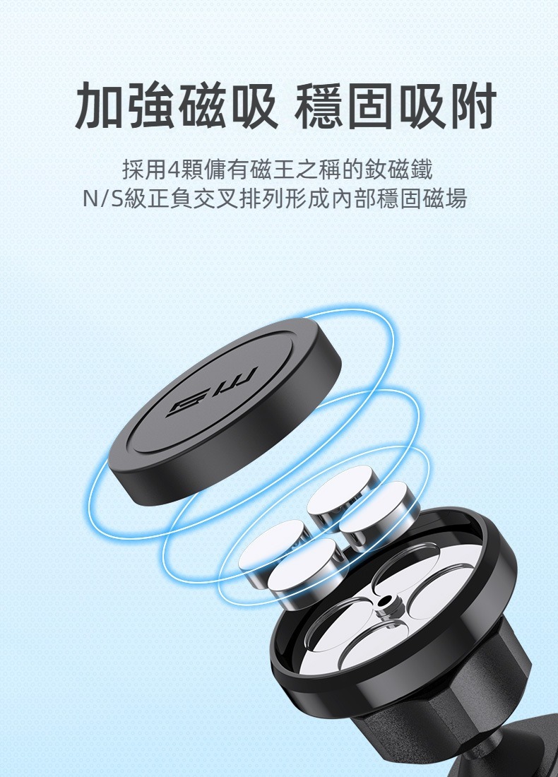 吸盤式磁吸手機支架 導航 360度 追劇 直播