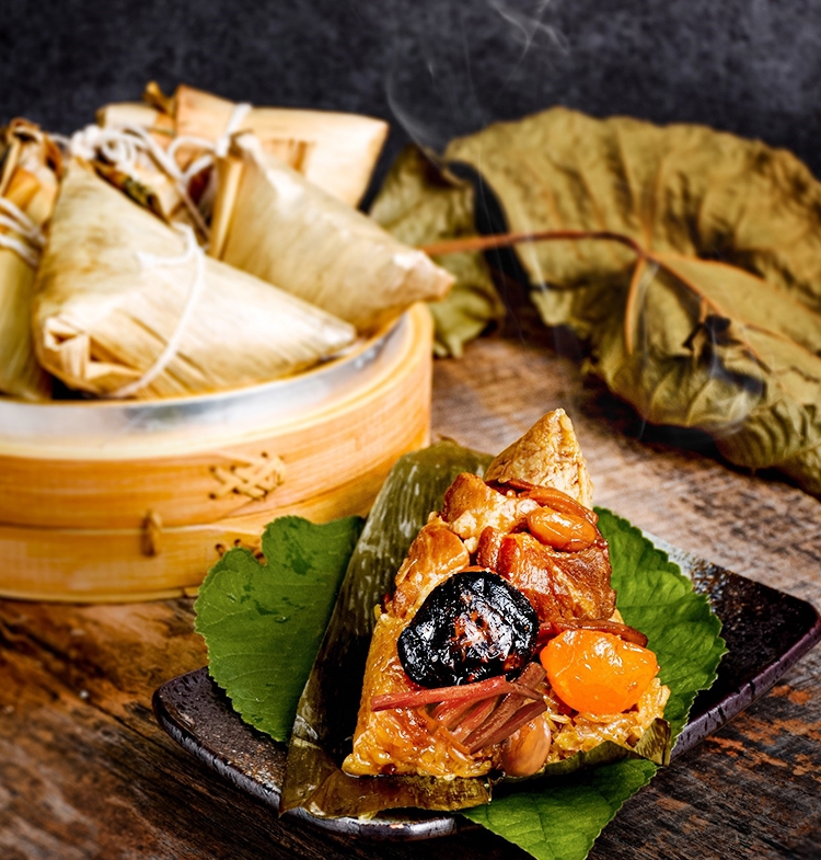 【鬍鬚張】古早味肉粽禮盒(180gX5顆/盒) 粽子 端午節禮盒 蛋黃肉粽