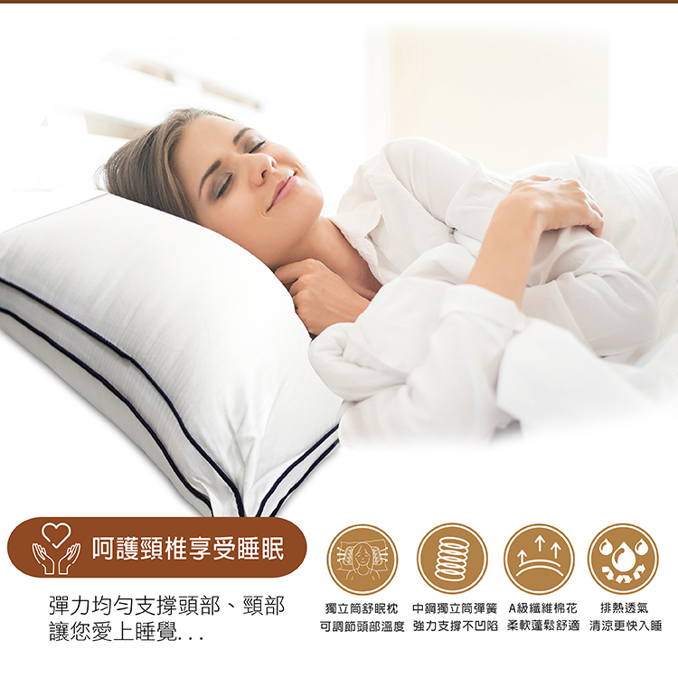 五星級獨立筒抗菌枕