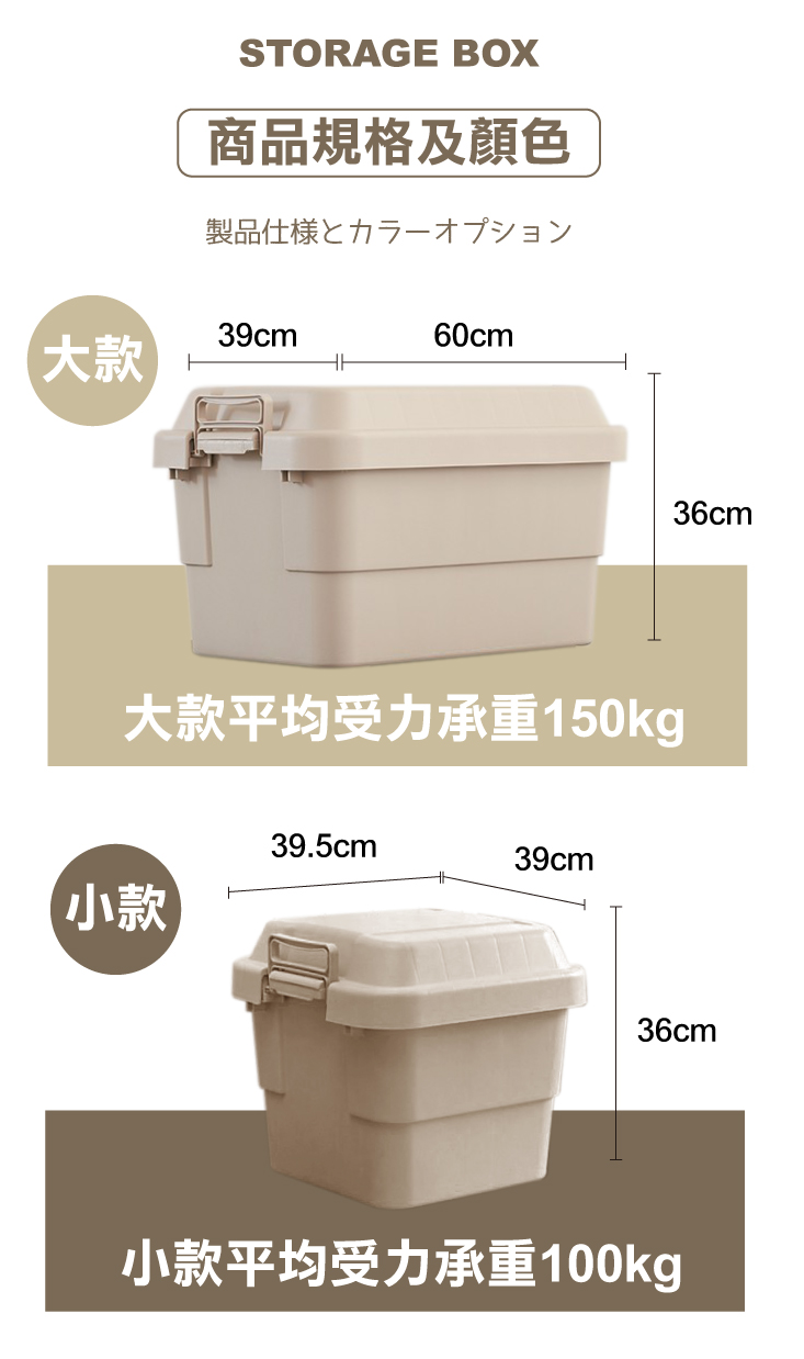 lemonsolo 多功能加厚耐重收納置物箱 露營用品 居家用品 LM-Q200