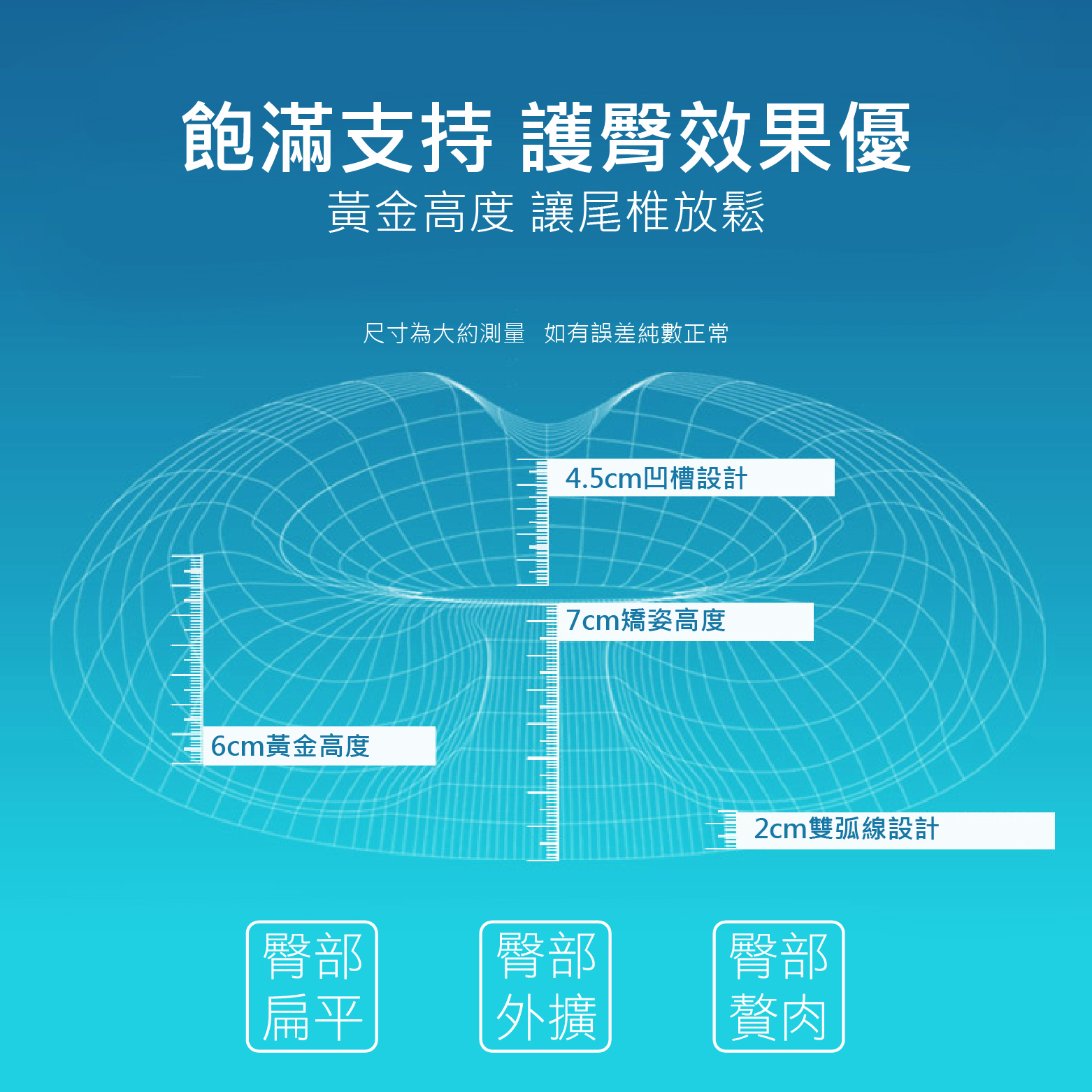 3D久坐護椎記憶棉坐墊