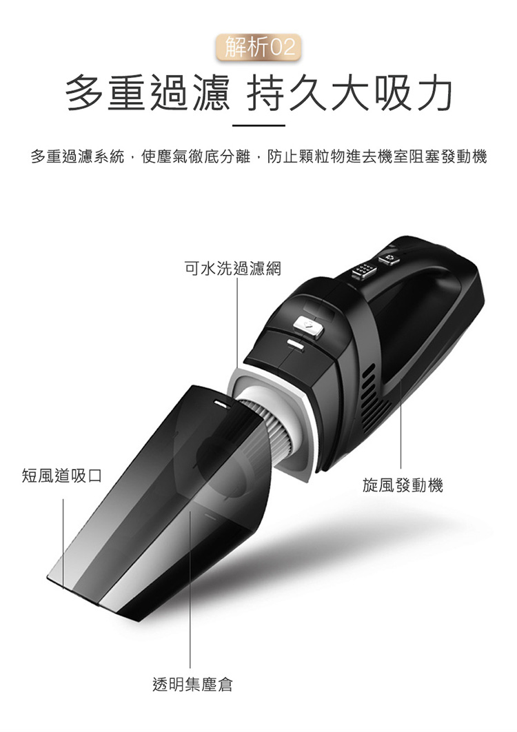 【X-BIKE 晨昌】多功能四合一車用吸塵器 吸塵/打氣/照明/胎壓檢測 一次到