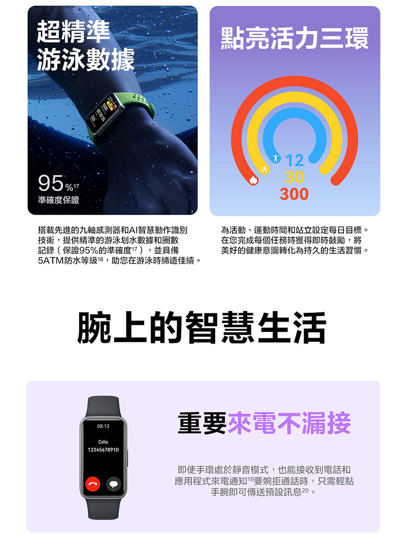 【HUAWEI 華為】Bnad 10 1.47吋智慧手環 健康手環 智能手錶