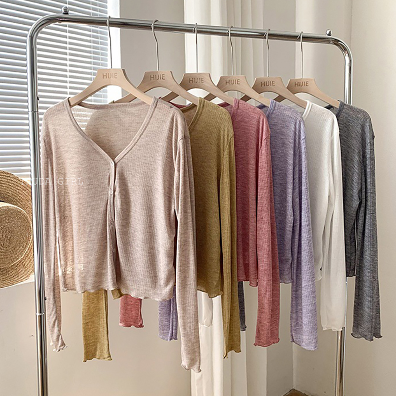 四季百搭軟糯罩衫防曬外套 6色 棉質外套 舒適透氣