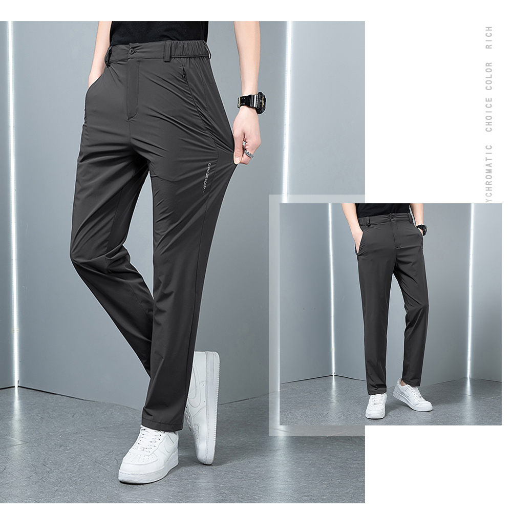 XL-8XL冰絲涼感排汗速乾彈力休閒褲 2款3色 (男款/冰絲/速乾/彈力)