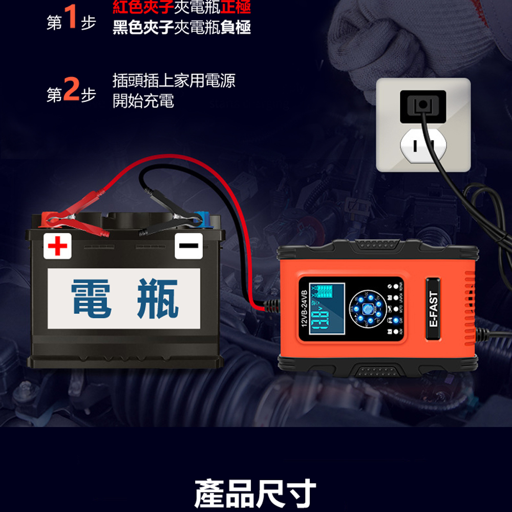 1.85吋大螢幕電瓶充電器 BTC-01