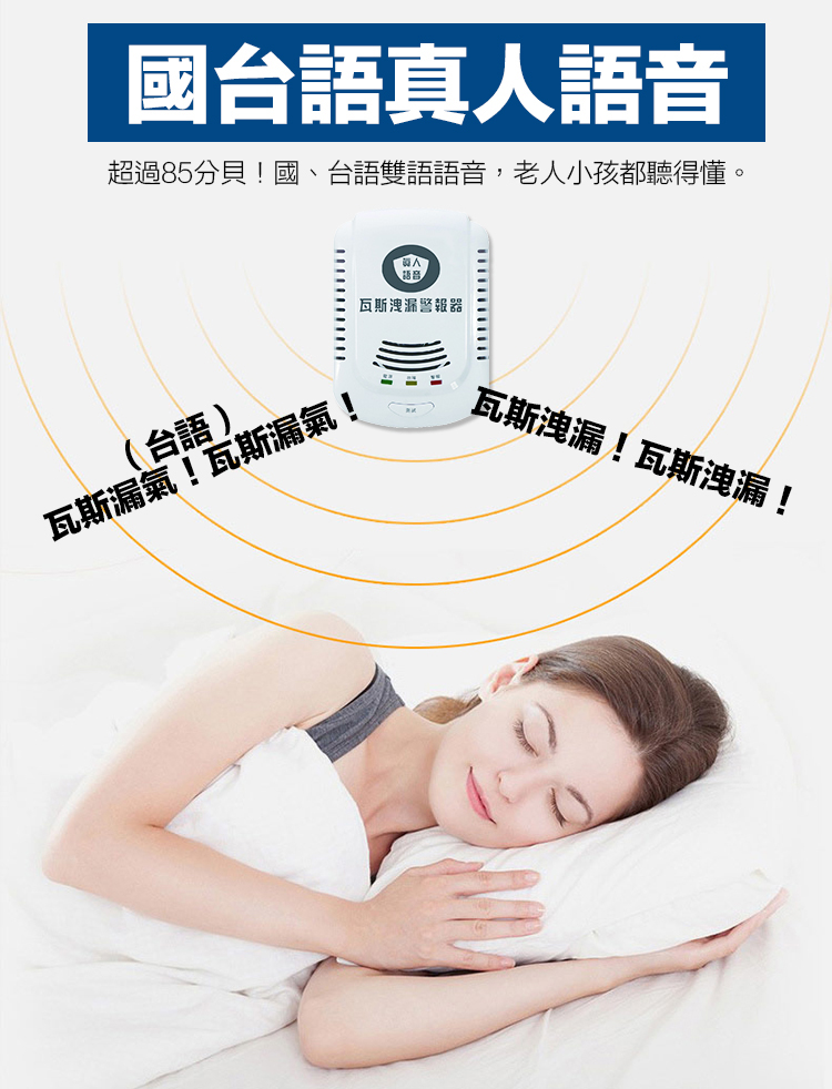 【防災專家】國台語音型瓦斯洩漏警報器