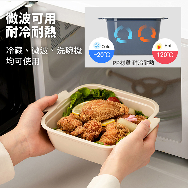 時尚戶外野餐手提餐盒四件組 環保外帶餐盒 保鮮盒 便當盒 露營