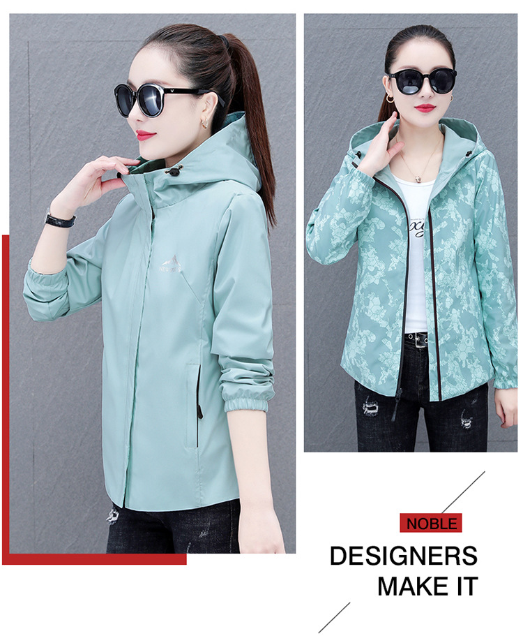 薄款兩面穿休閒連帽撞色外套 L-3XL 4色 防曬防風外套