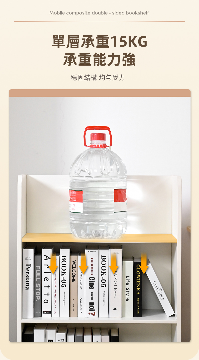 SGS認證創意雙面可移動兒童書櫃