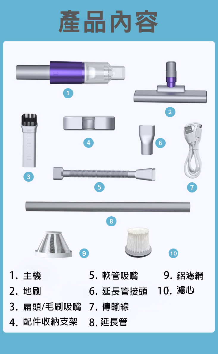 lestar 颶風3.0 多功能輕量無線手持無刷馬達吸塵器 ls-6042