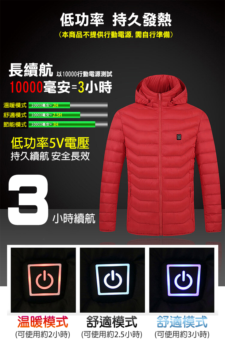 【生活美學】火炎焱燚智能發熱外套(發熱衣/智能發熱/冬天保暖)