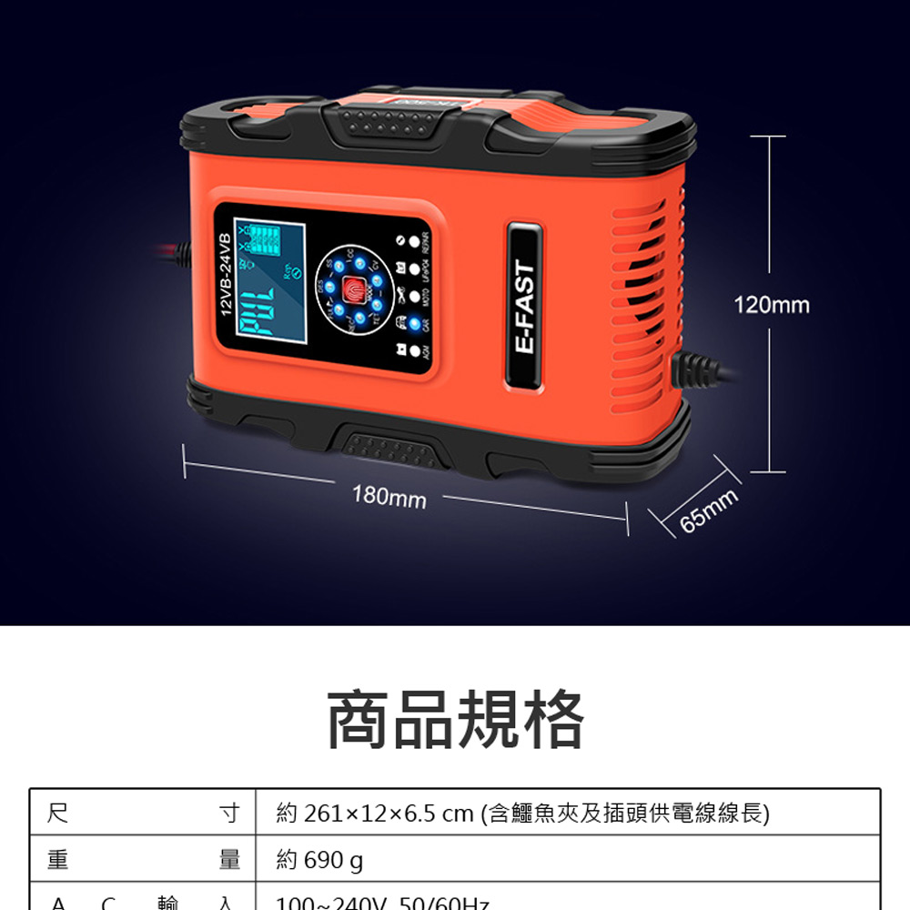 1.85吋大螢幕電瓶充電器 BTC-01