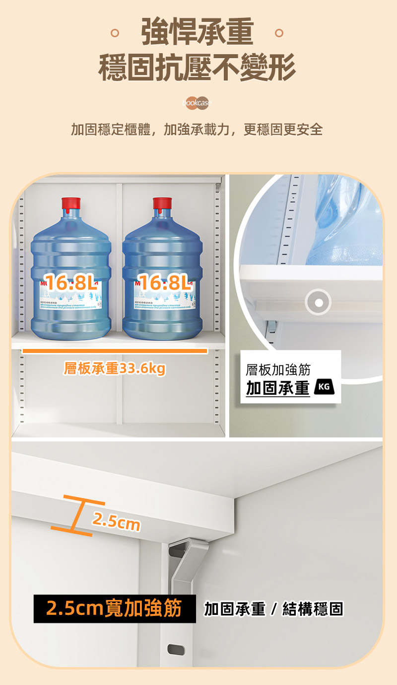 全碳鋼超耐重現代簡約收納櫃展示櫃書櫃 鐵藝收納櫃 儲物櫃 鋼化玻璃櫃門