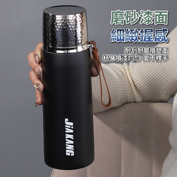 316不鏽鋼錘紋燜茶保溫杯800ML 杯蓋茶杯 保溫瓶 茶壺