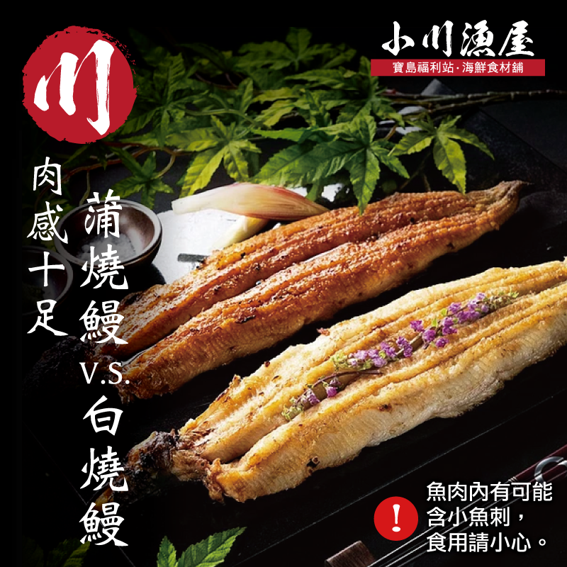 【小川漁屋】金銀鰻魚任選組(蒲燒鰻魚250g/白燒鰻魚170g)