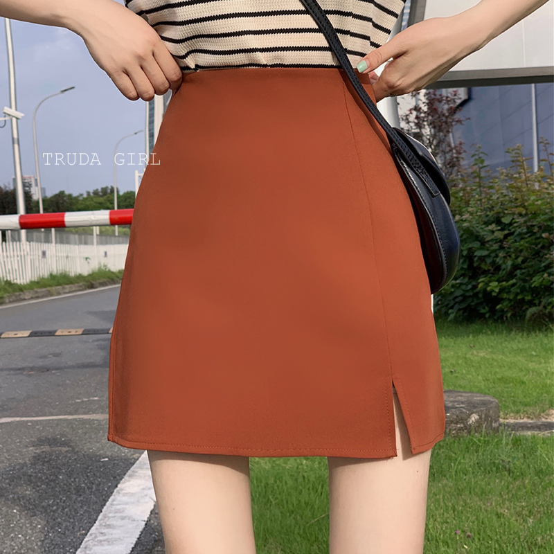 韓系S-XL八色簡約時尚開叉挺版西裝短裙 半身裙