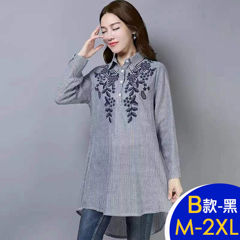 春夏休閒風寬鬆多款輕薄襯衫 長版襯衫 百搭上衣 多尺碼任選