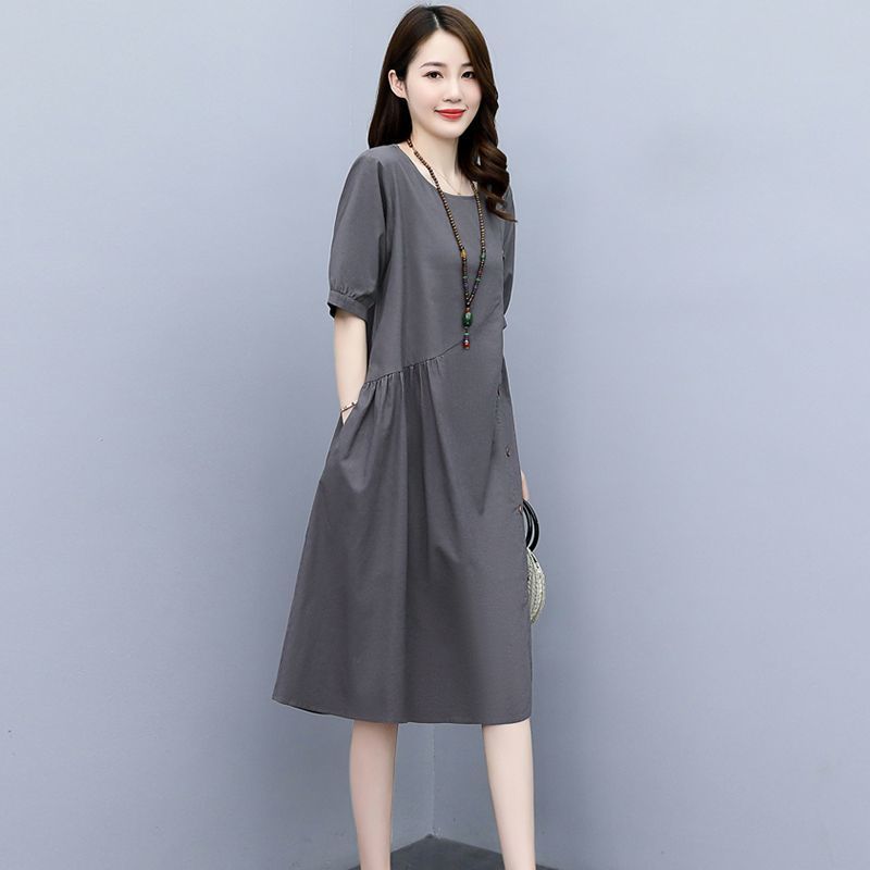 中大尺碼寬鬆涼爽修身顯瘦連身裙 2款 L-2XL 洋裝 連衣裙