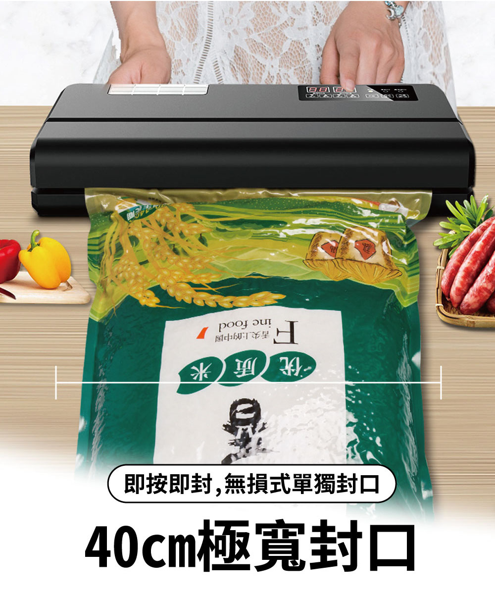 【青葉牌】P450 真空包裝機 台灣專利吸嘴 商用級 雙馬達 乾濕兩用送100個