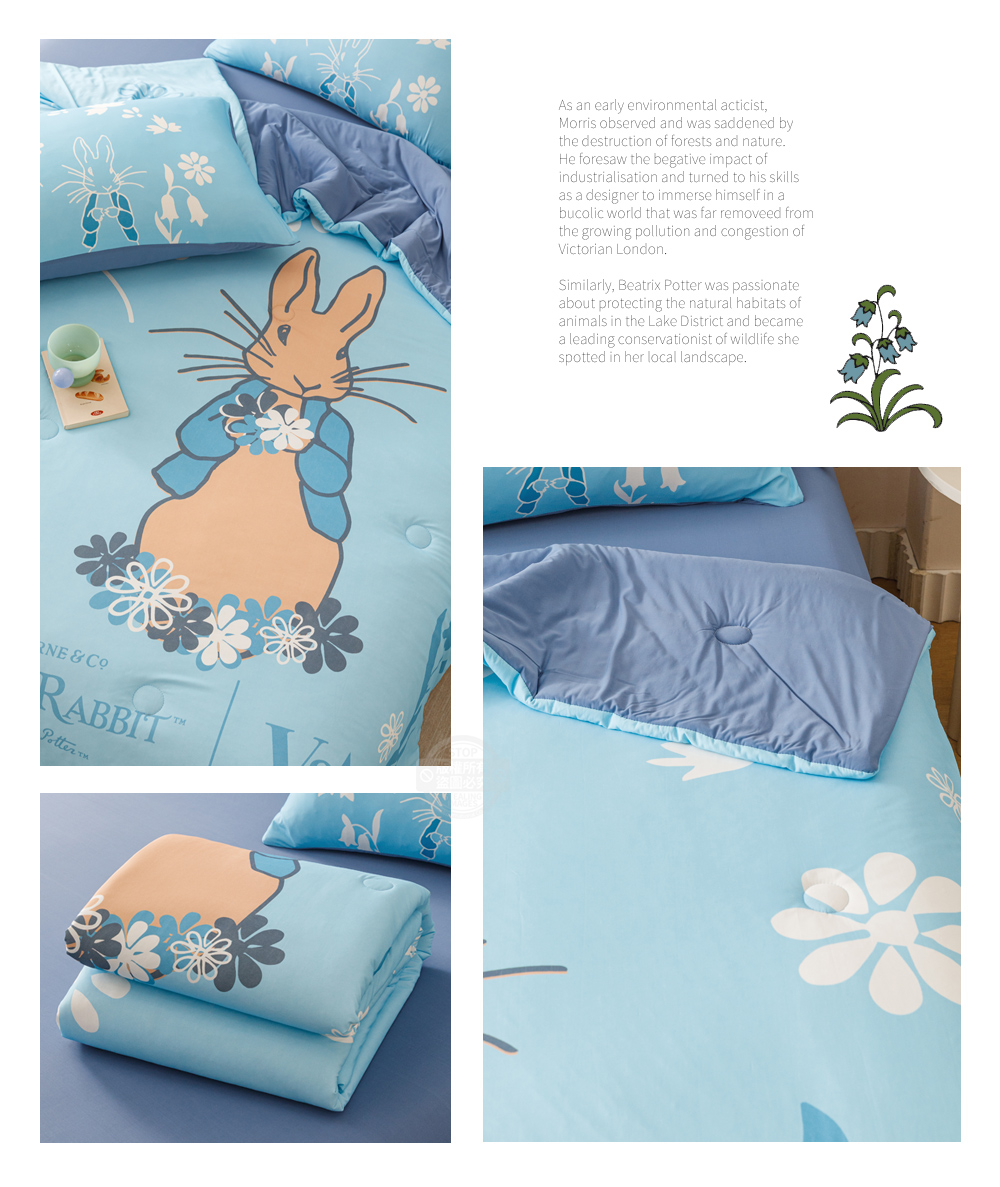 【PETER RABBIT】比得兔V&A博物館聯名冰絲涼被 涼感被 夏被 薄被