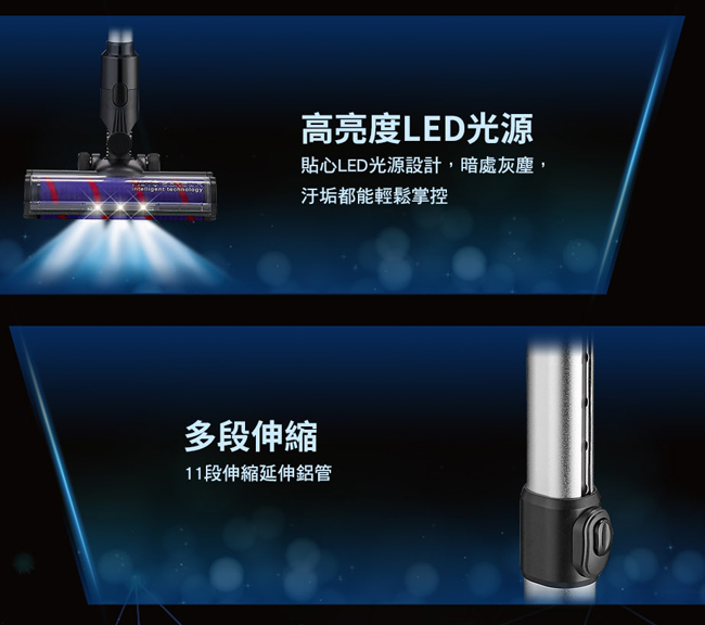 【CHIMEI奇美】智能觸控無線吸塵器 VC-HT2LSM